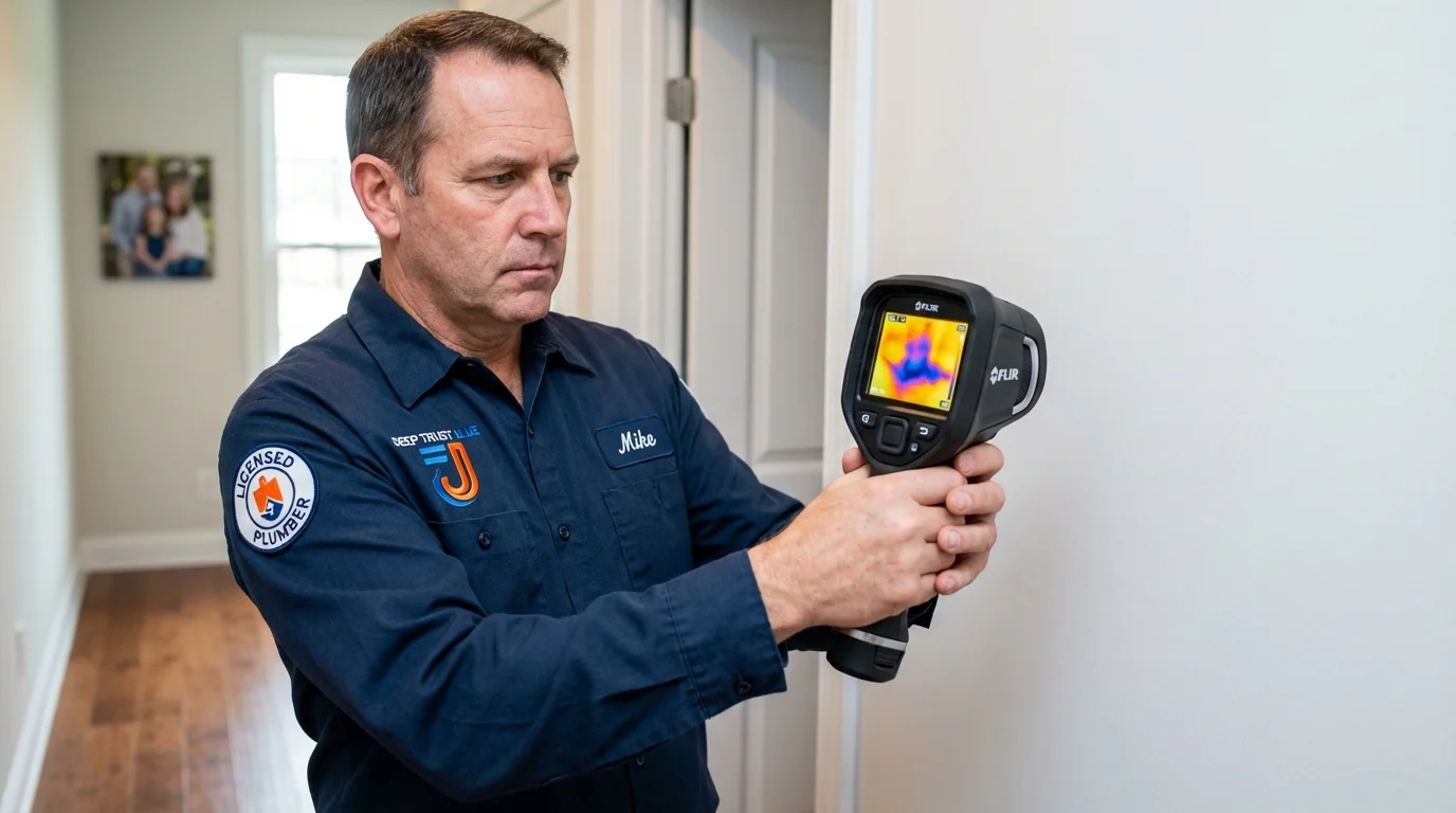 Thermal imaging leak detection by Johns Plumbing LLC in Stafford Springs